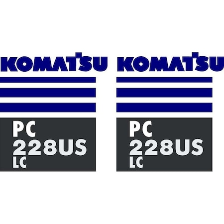 Aftermarket Decal Set for Komatsu PC 228US LC Excavator KMPC228US-7DECALSET